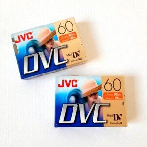 JVC DVC 60 LP Mode 90, Mini DV DVM60ME Sealed Discontinued